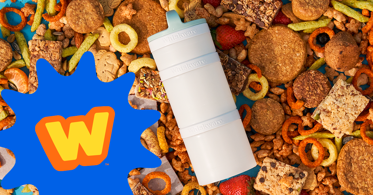 Simplify Kids' Snacking: Whiskware Stackable 3-in-1 Containers